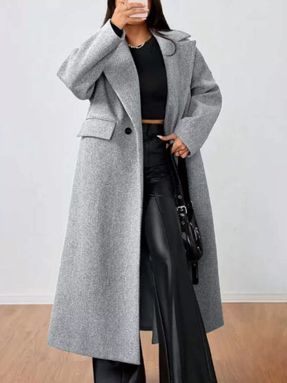 Relaxed Fit Women's Long Winter Coat - OutfitLondon