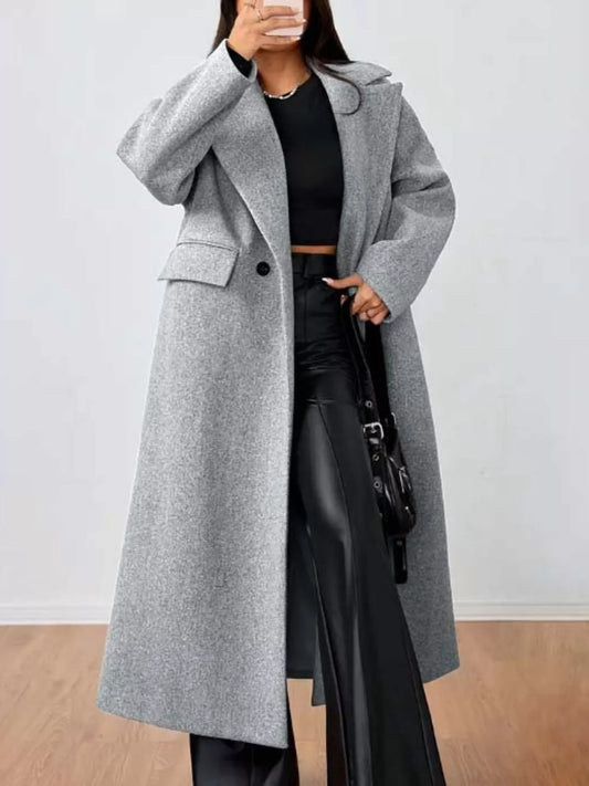 Relaxed Fit Women's Long Winter Coat - OutfitLondon