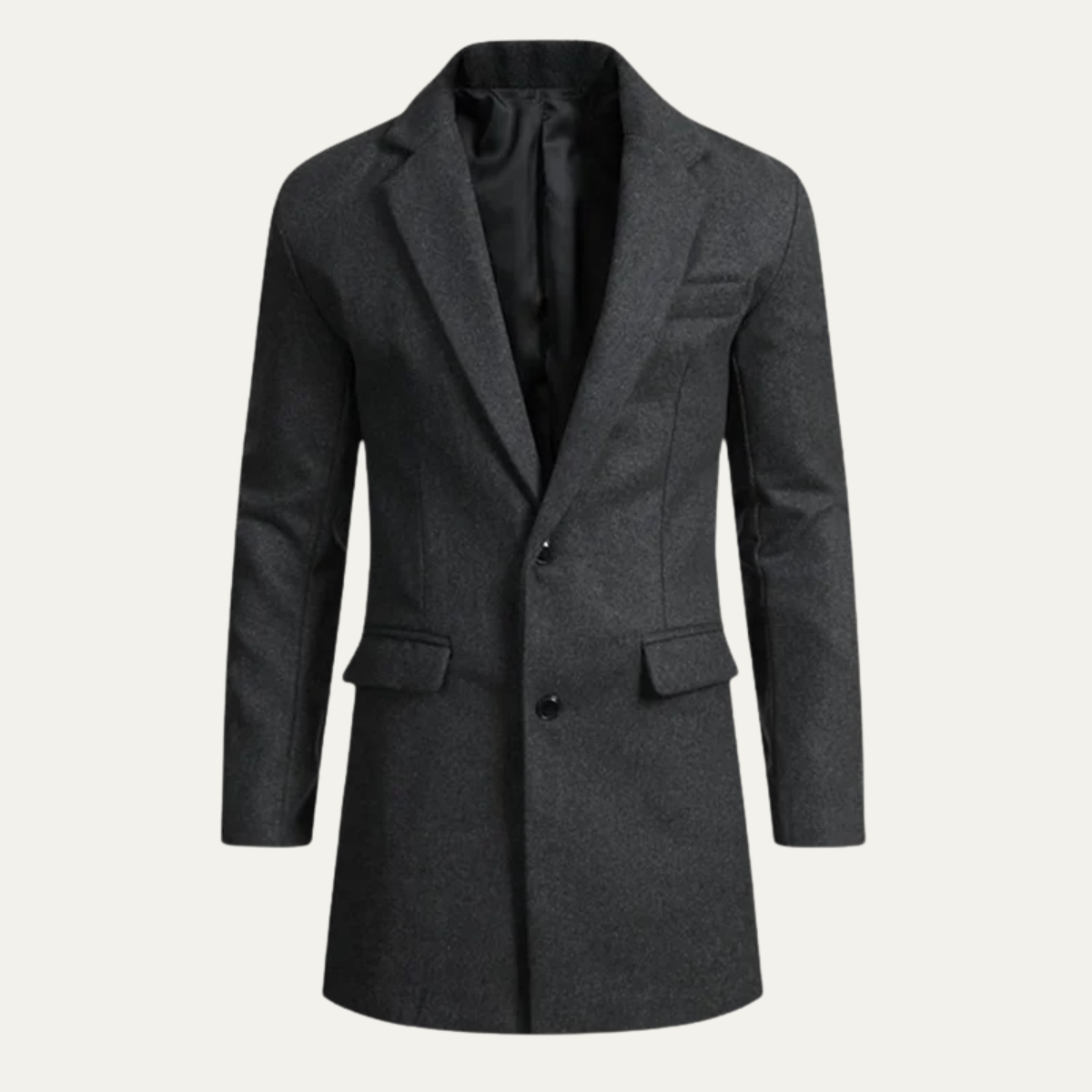 Warm Men's Winter Wool Blend Coat - OutfitLondon