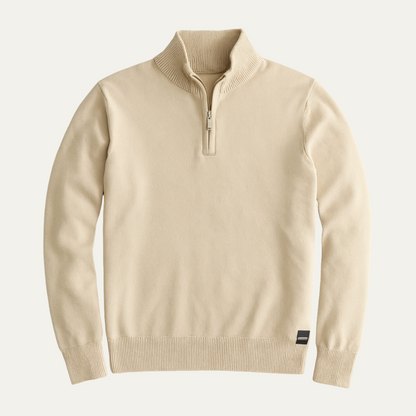 Men's Classic Half Zip Crew Neck Sweater - OutfitLondon