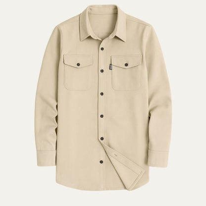 Relaxed Fit Mens Casual Shirt Jacket - OutfitLondon