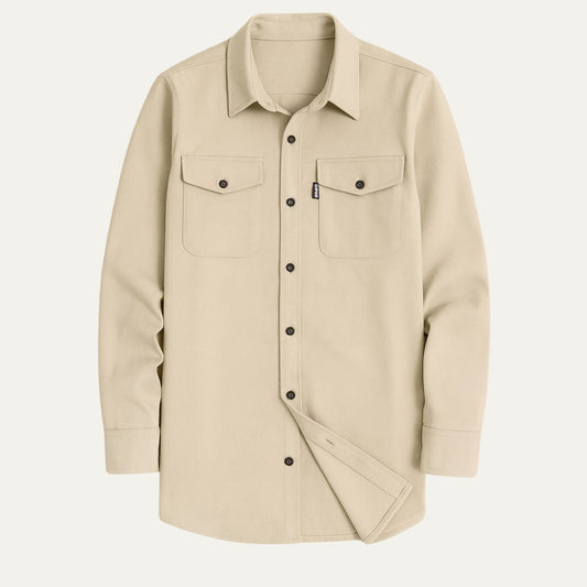 Relaxed Fit Mens Casual Shirt Jacket - OutfitLondon
