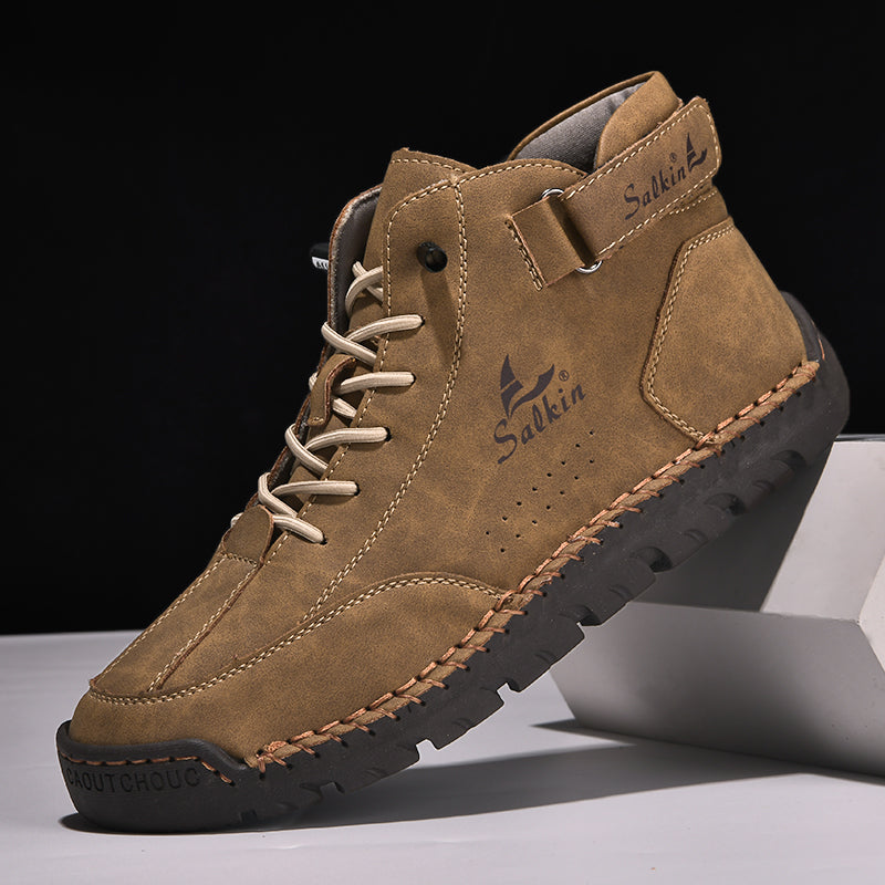 Authentic Brown Leather Ankle Boots