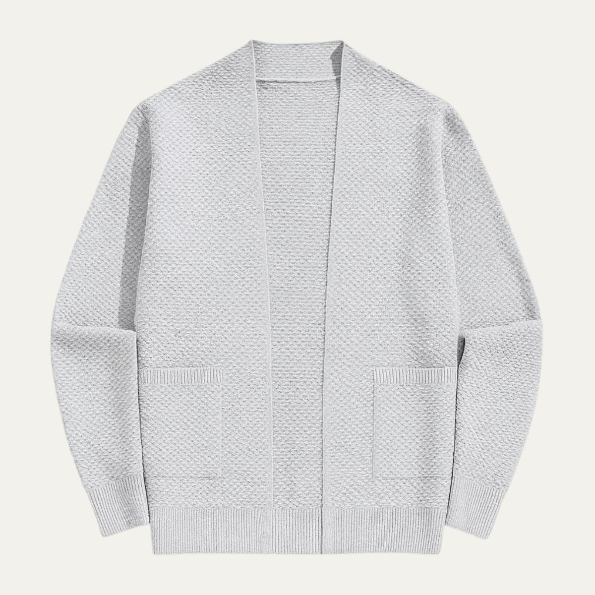 Relaxed Fit Men's Open Front Cardigan Sweater