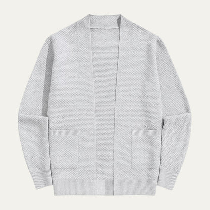 Relaxed Fit Men's Open Front Cardigan Sweater