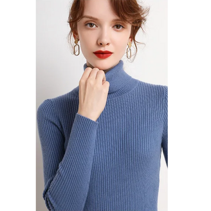 Slim Fit Women's Crew Neck Wool Sweater