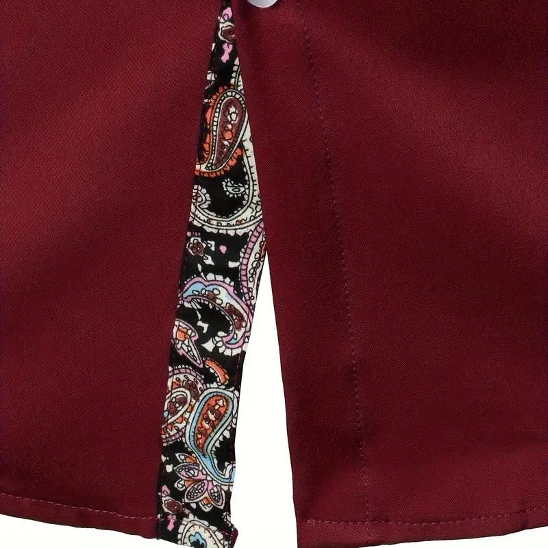 Trendy Mens Shirt with Classic Paisley Pattern