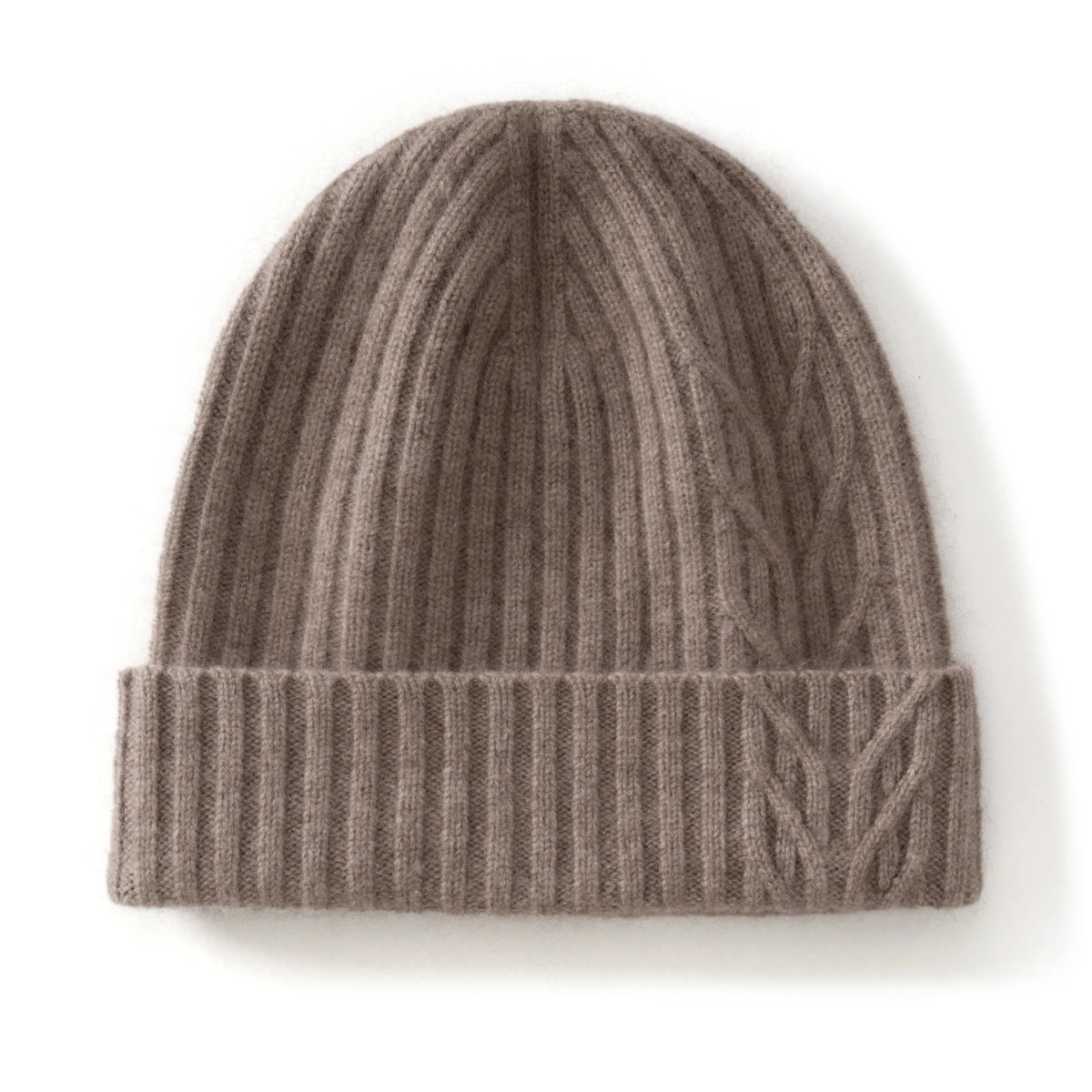 Premium Mens Ribbed Cashmere Winter Hat