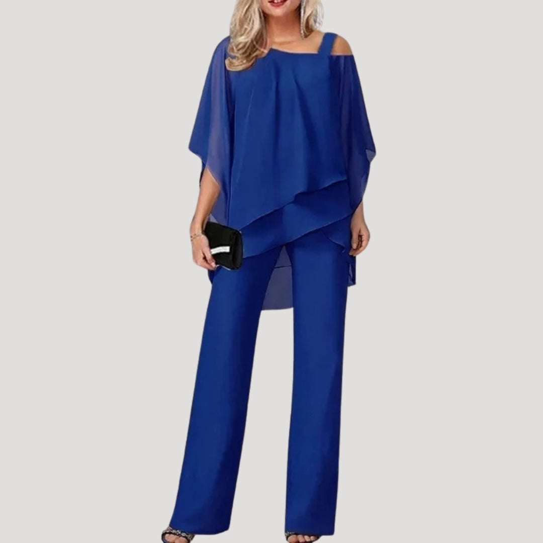 Stylish 2 Piece Chiffon Formal Ladies Suit - OutfitLondon