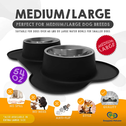 Double Dog Water Food Bowls
