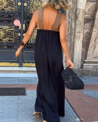 Stunning Long Cross Neck Evening Gown for Women