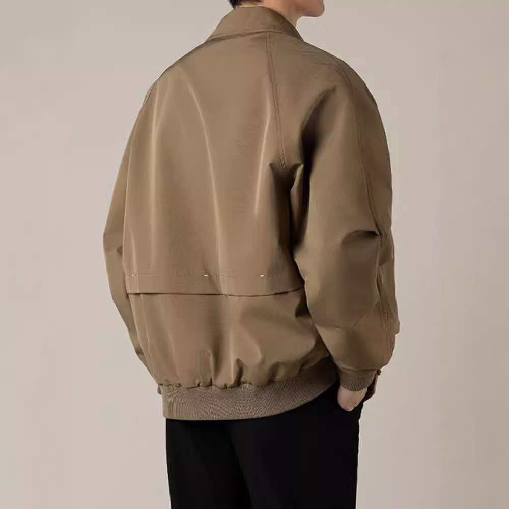 Relaxed Fit Mens Casual Bomber Jacket