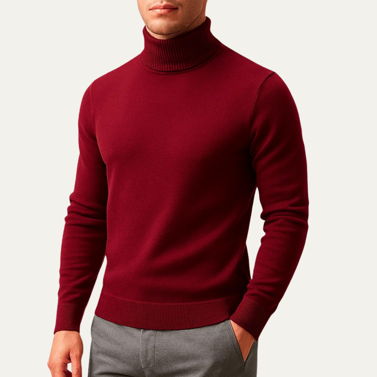 Traditional Men's Crew Neck Knitted Sweater