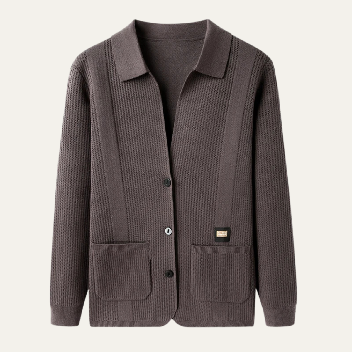 Comfortable Men's Lightweight Knit Cardigan Sweater
