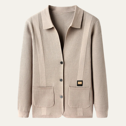 Comfortable Men's Lightweight Knit Cardigan Sweater - OutfitLondon