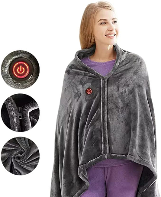 Electric Heating Plush Blanket-USB Heating Warm Shawl
