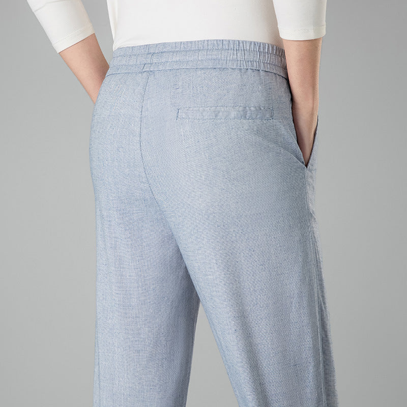 Men's Casual Lightweight Drawstring Summer Trousers