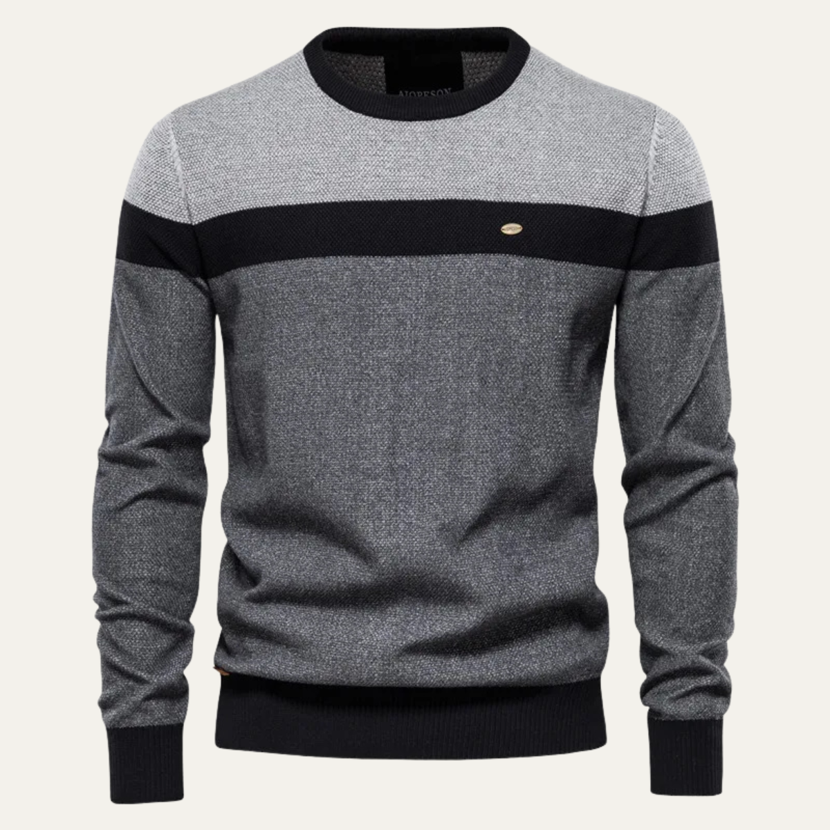 Relaxed Fit Men's Cotton Crew Neck Sweater