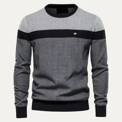 Relaxed Fit Men's Cotton Crew Neck Sweater