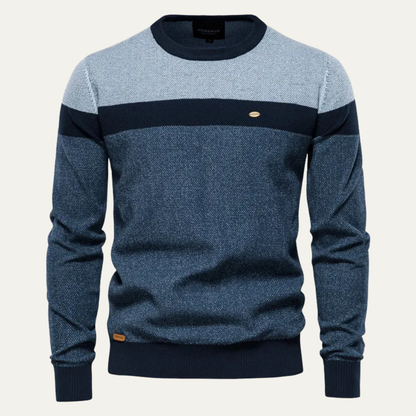 Relaxed Fit Men's Cotton Crew Neck Sweater