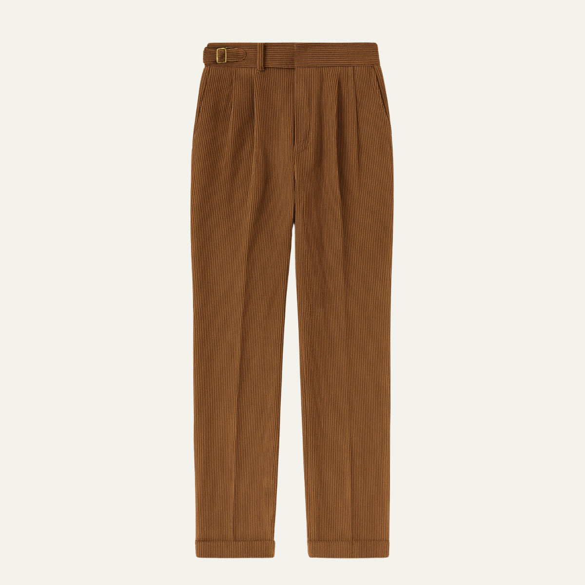 Classic Men's Corduroy High Waisted Trousers
