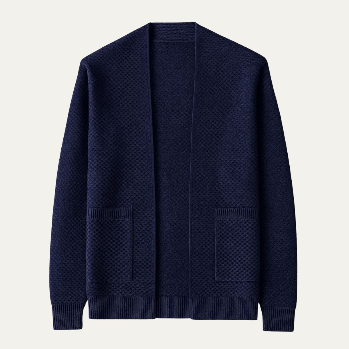 Relaxed Fit Men's Open Front Cardigan Sweater