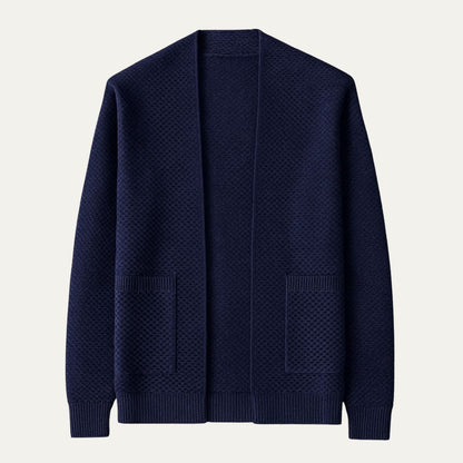 Relaxed Fit Men's Open Front Cardigan Sweater