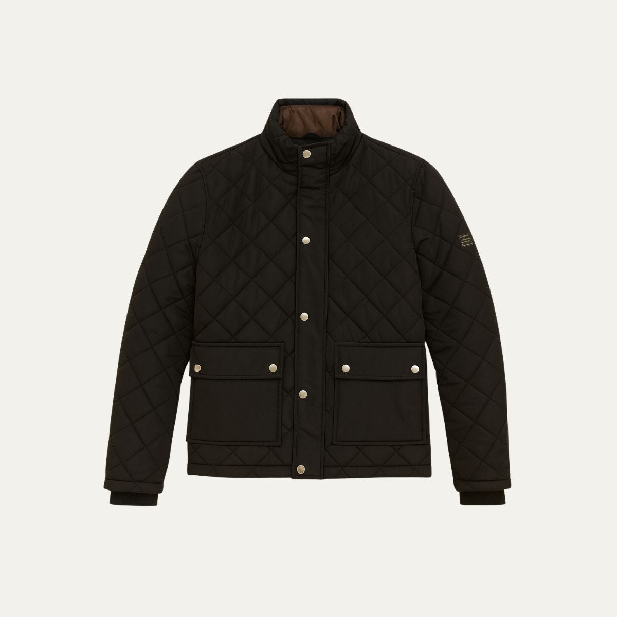 Classic Black Padded Mens Parka Jacket