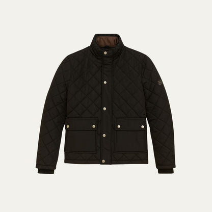 Classic Black Padded Mens Parka Jacket