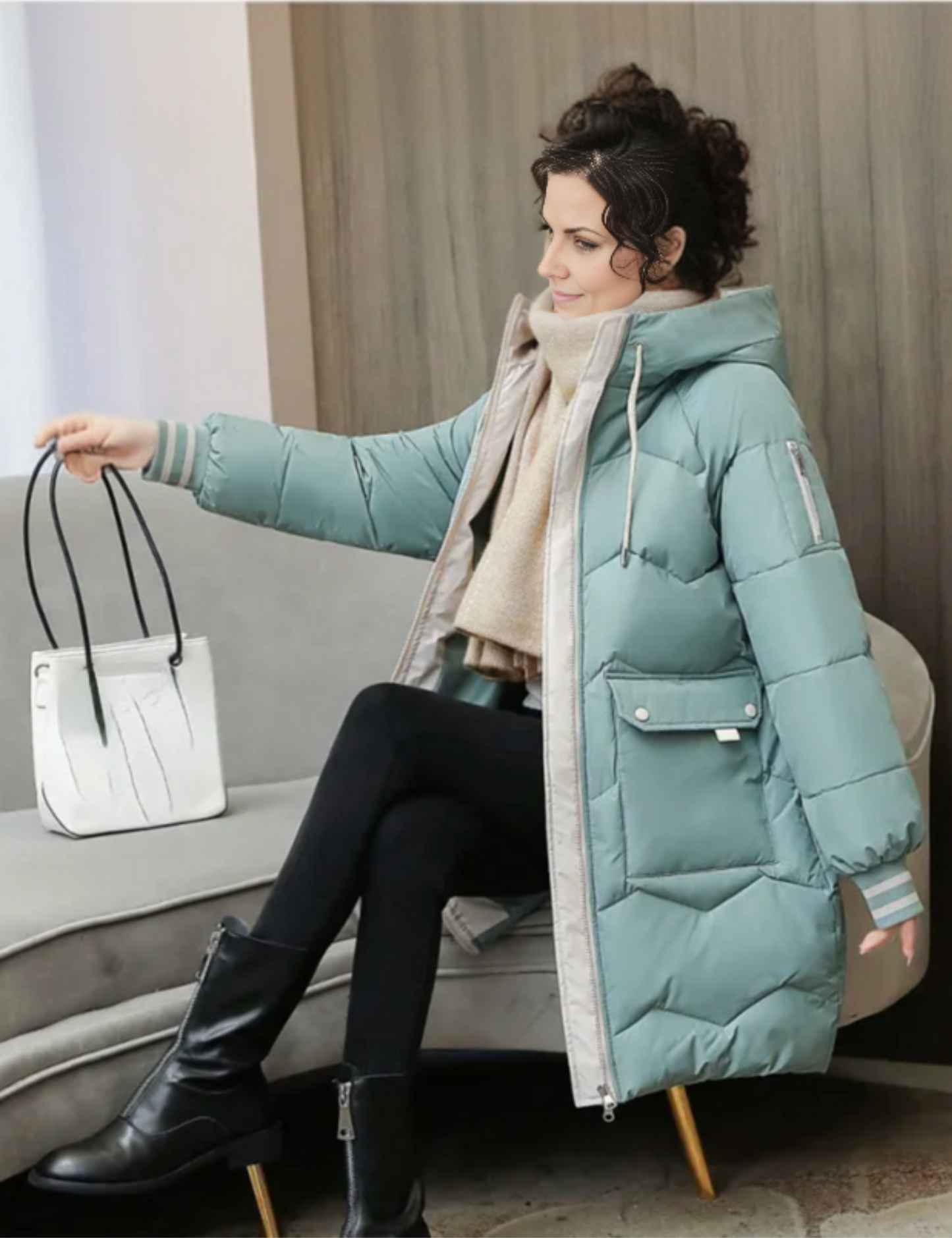 Insulated Ladies Winter Puffer Jacket Coat