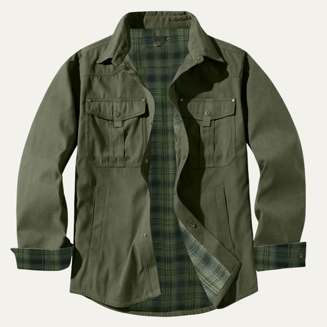 Classic Plaid Flannel Shirt Jacket