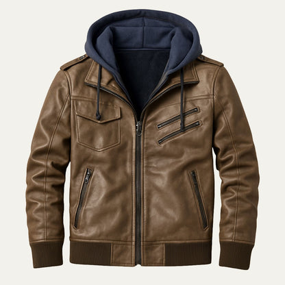 Men's Synthetic Biker Style Jacket