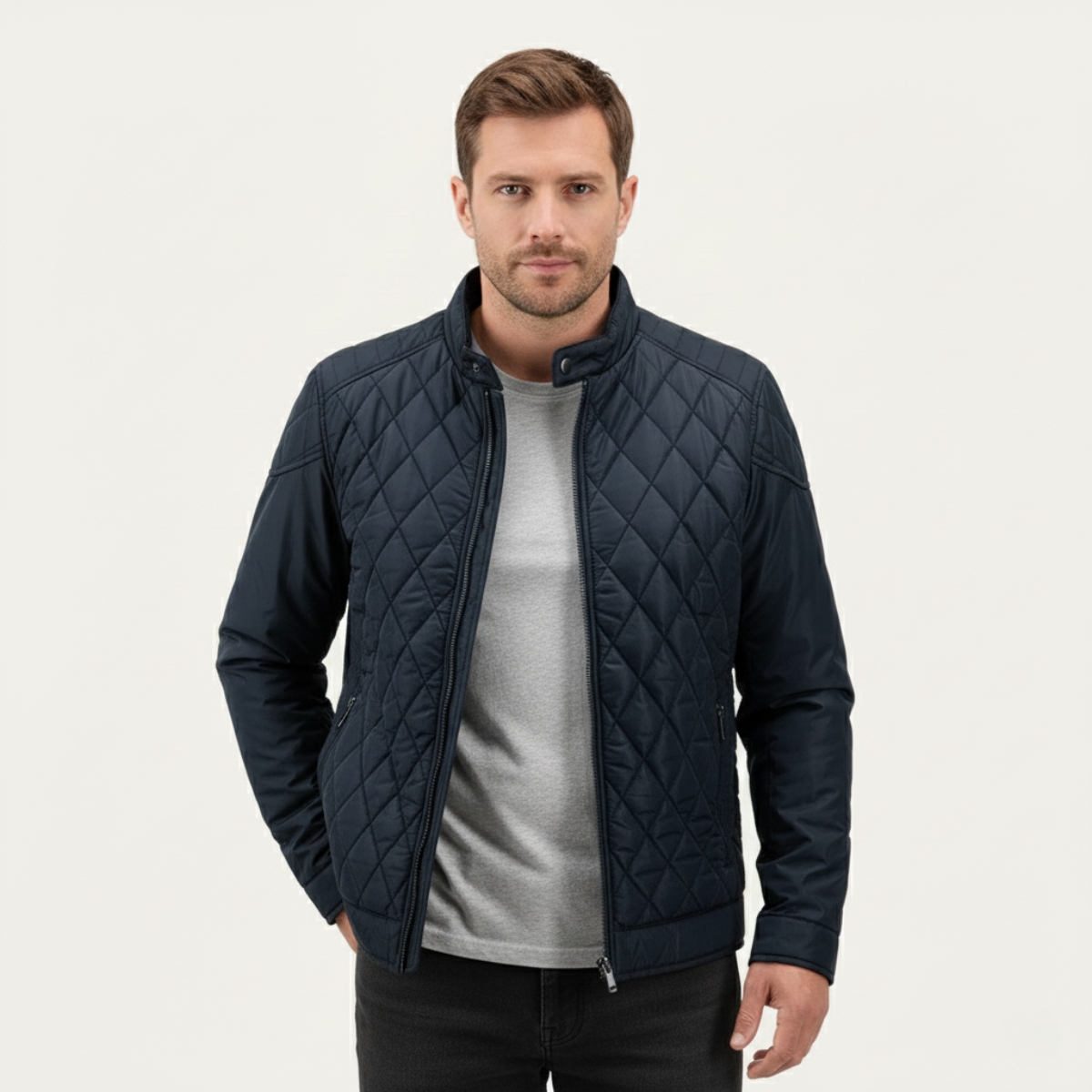 Sheffield Men's Slim Insulated Padded Parka Jacket