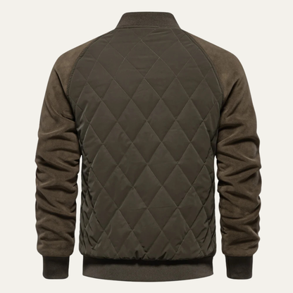 Men's Padded Snap Front Bomber Jacket