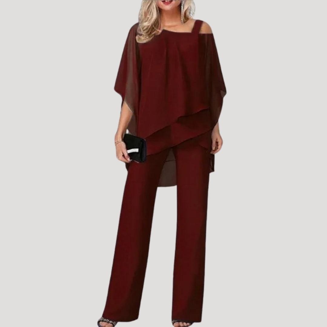 Stylish 2 Piece Chiffon Formal Ladies Suit