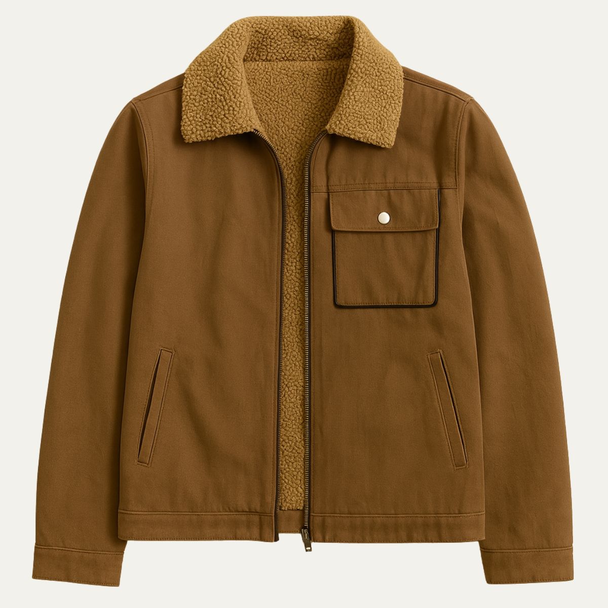 Warm Fleece Lined Mens Winter Parka Coat