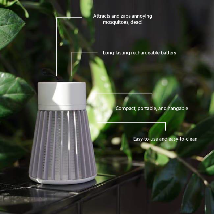Buzzbgone Zapper Portable Bug Zapper Led Light Mosquito Killer
