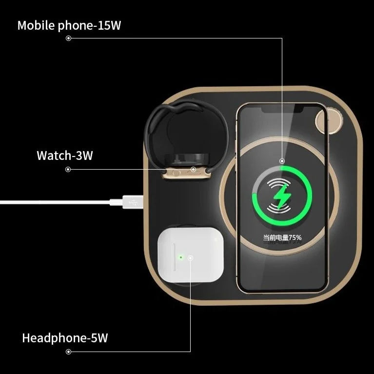 3 In 1 Wireless Charger Lamp