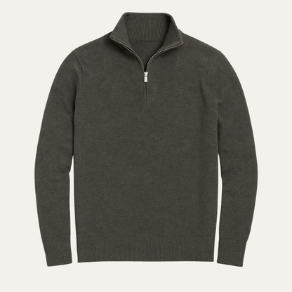 Men's Slim Fit Quarter Zip Fleece Jumper - OutfitLondon