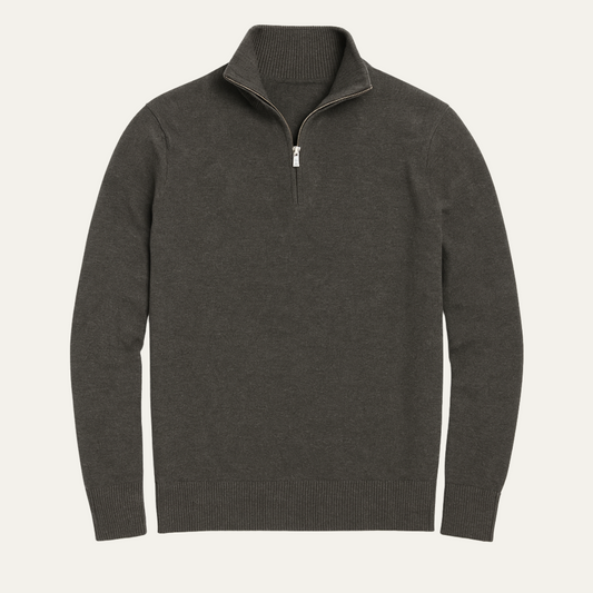 Men's Slim Fit Quarter Zip Fleece Jumper - OutfitLondon