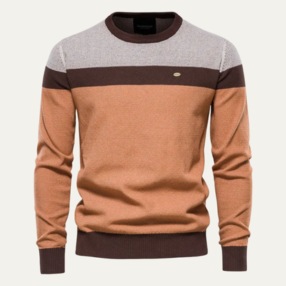 Relaxed Fit Men's Cotton Crew Neck Sweater