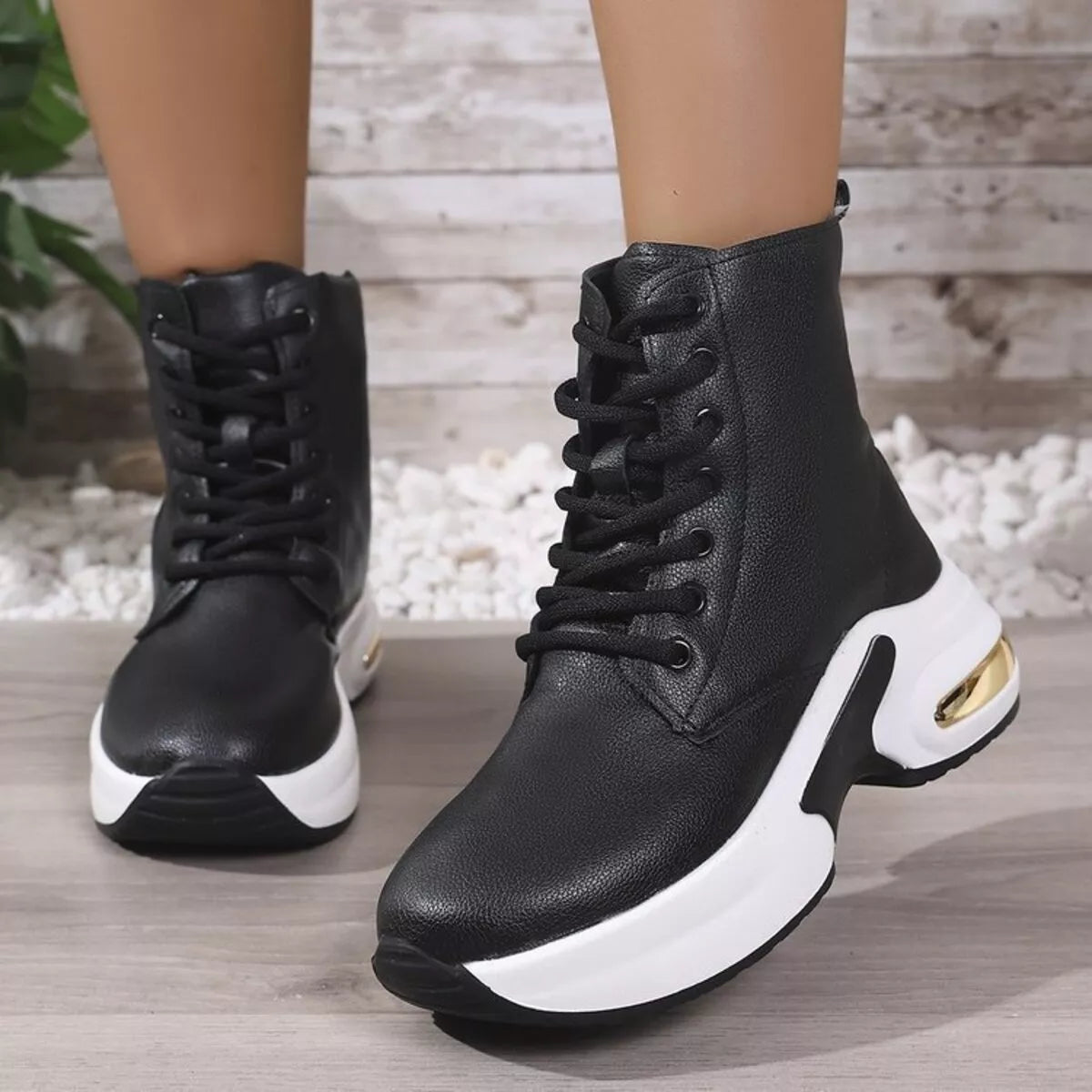 Step Up High Heel Ankle Boots