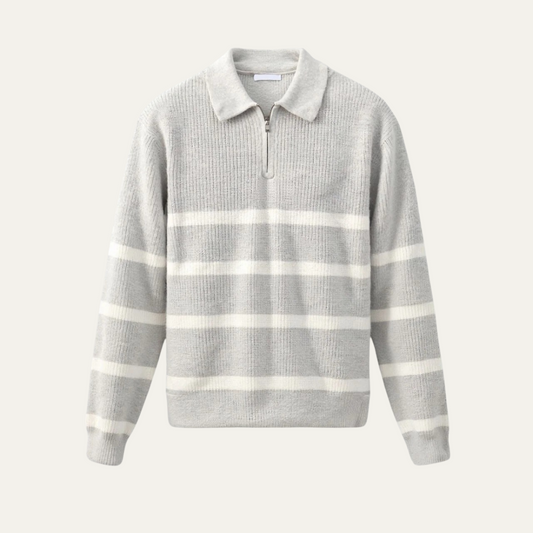Classic Striped Crew Neck Men's Sweater - OutfitLondon