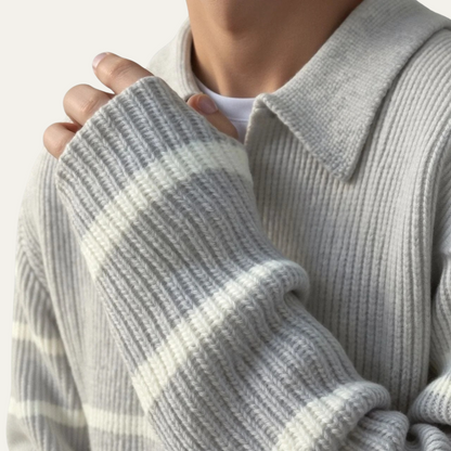 Classic Striped Crew Neck Men's Sweater