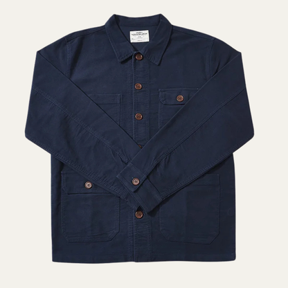 Durable Men's Cotton Work Jacket with Multiple Pockets