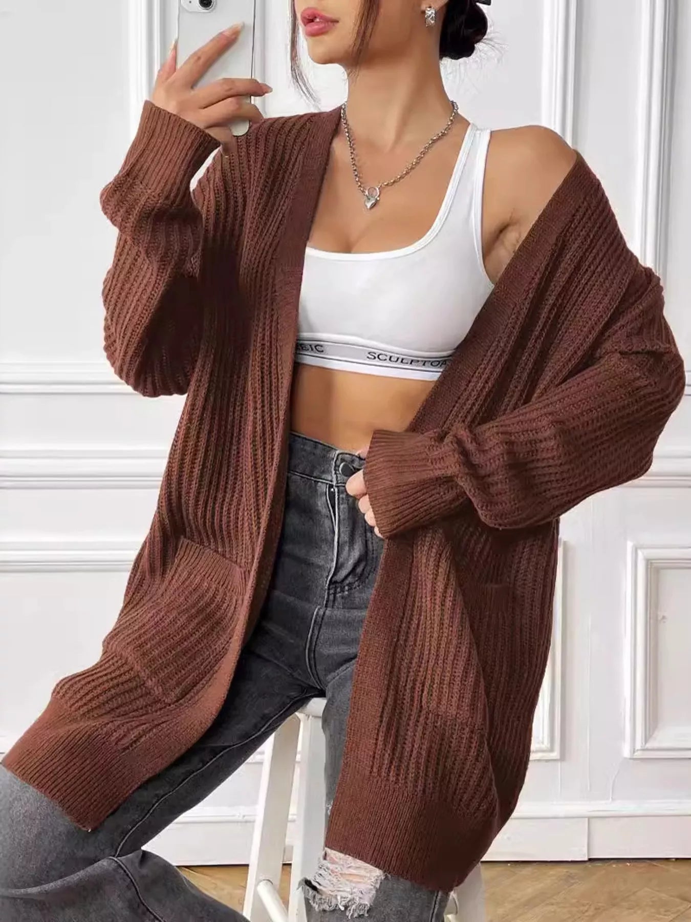 Oversized Soft Relaxed Fit Cardigan Sweater