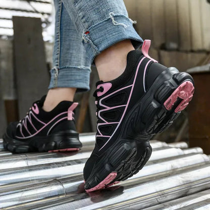 Women's Work Shoes with Steel Toe Cap Safety Sneakers