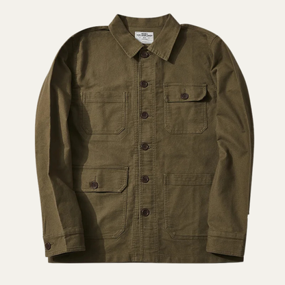 Durable Men's Cotton Work Jacket with Multiple Pockets - OutfitLondon