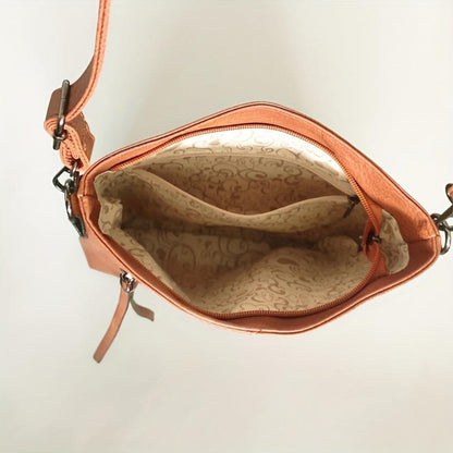 Chic Mini Crossbody Purse with Tassel and Silver Buckle