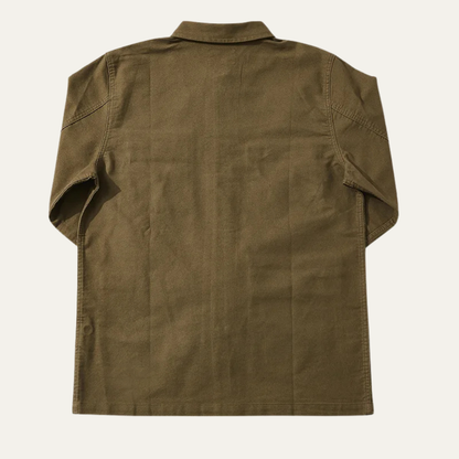 Durable Men's Cotton Work Jacket with Multiple Pockets